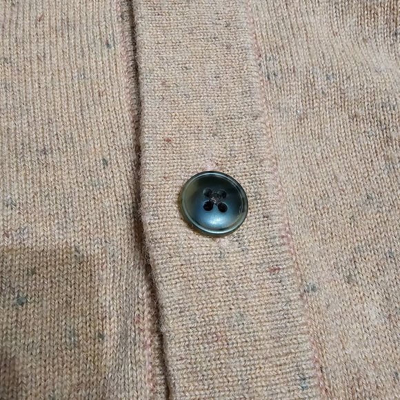 Club Monaco Salmon Pink Multi Fleck Buttons Pocket Cardigan Sweater size S - Picture 7 of 9